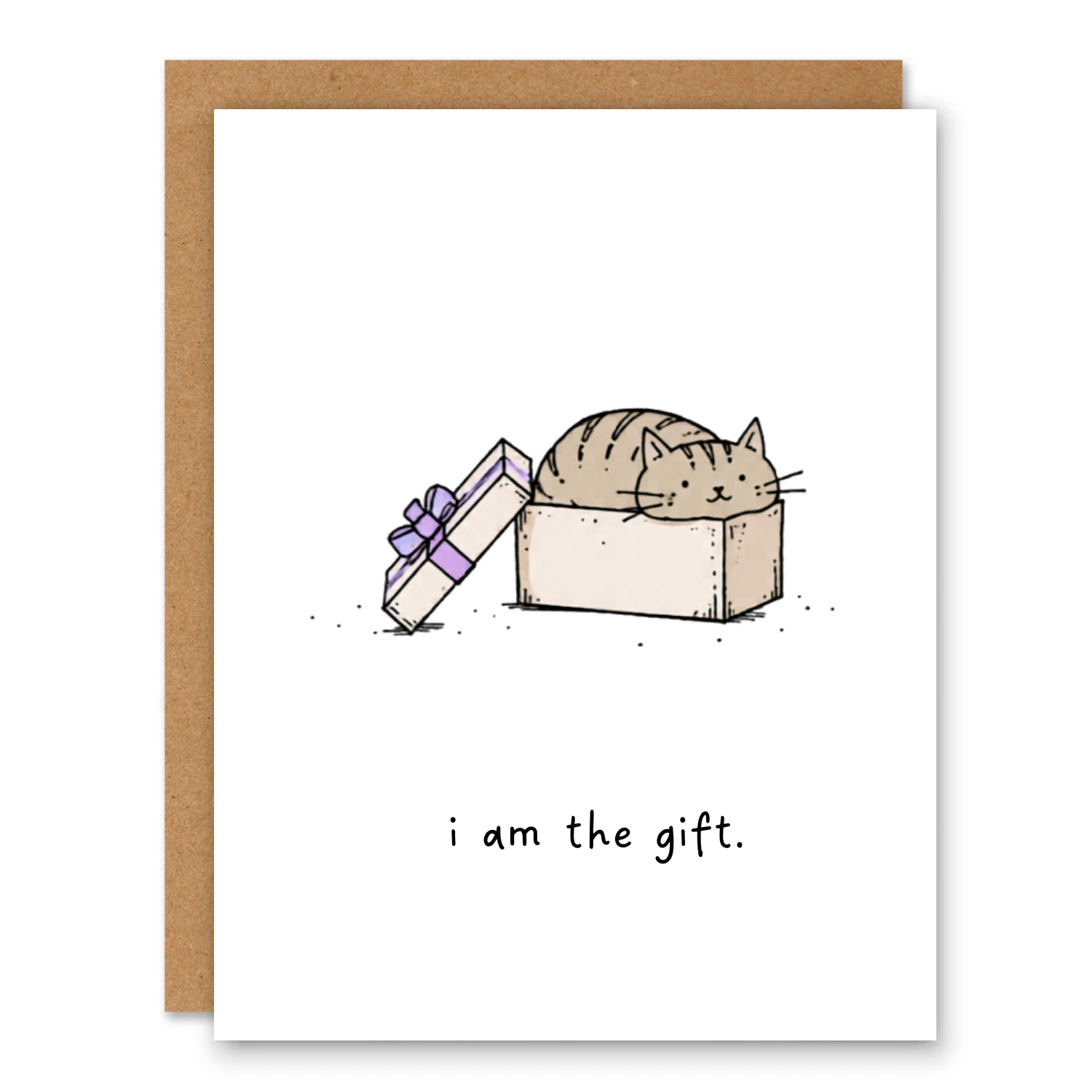 Funny Cat Birthday Card | I Am The Gift