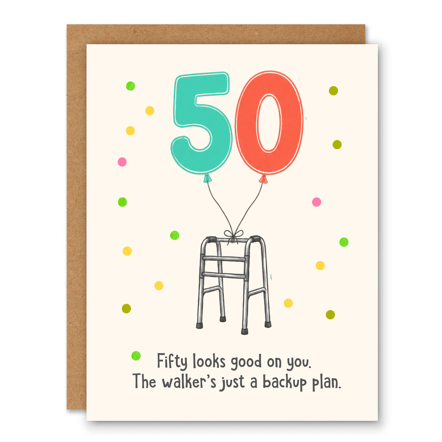 Fifty Looks Good On You Walker Card