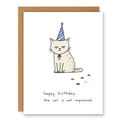 Funny Cat Birthday Card | The Cat Is Not Impressed
