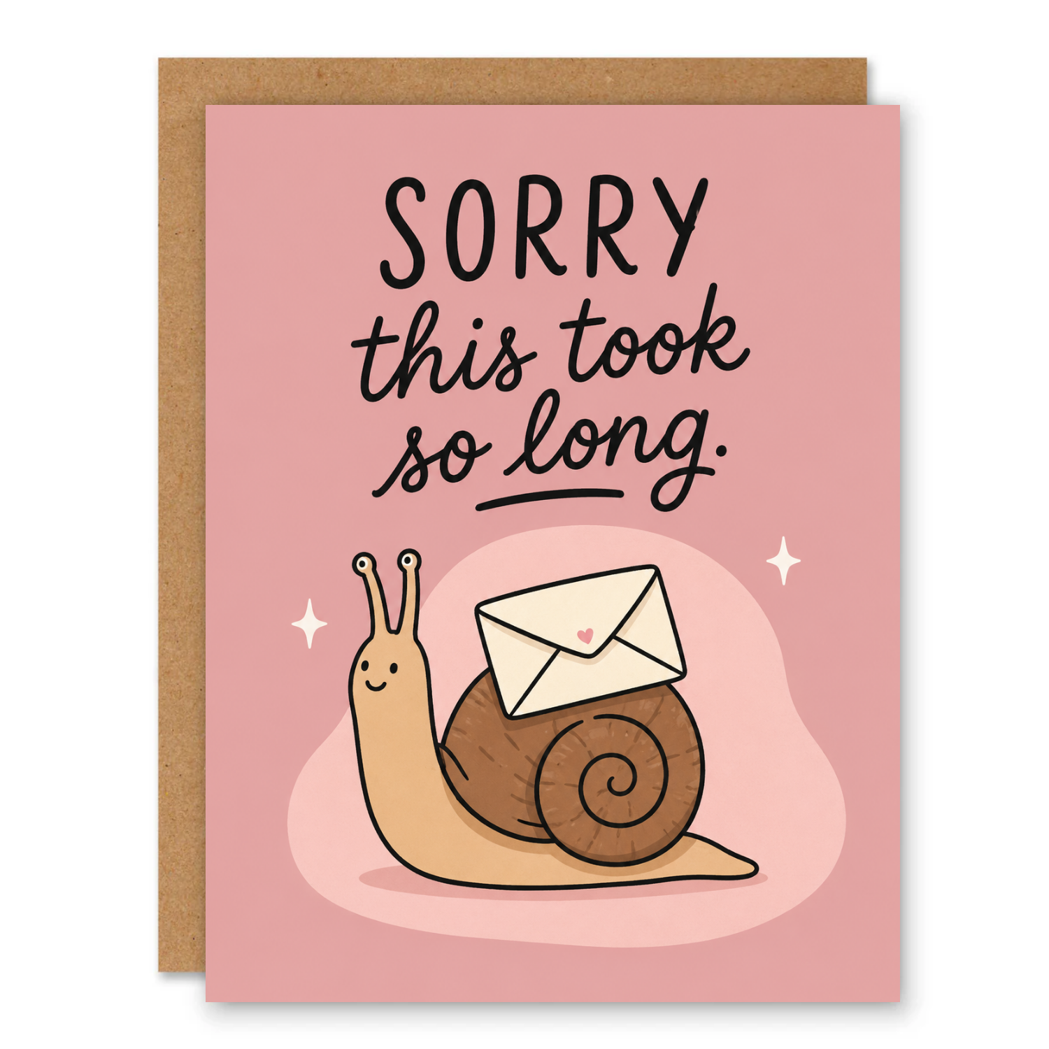 Funny Snail Apology Card