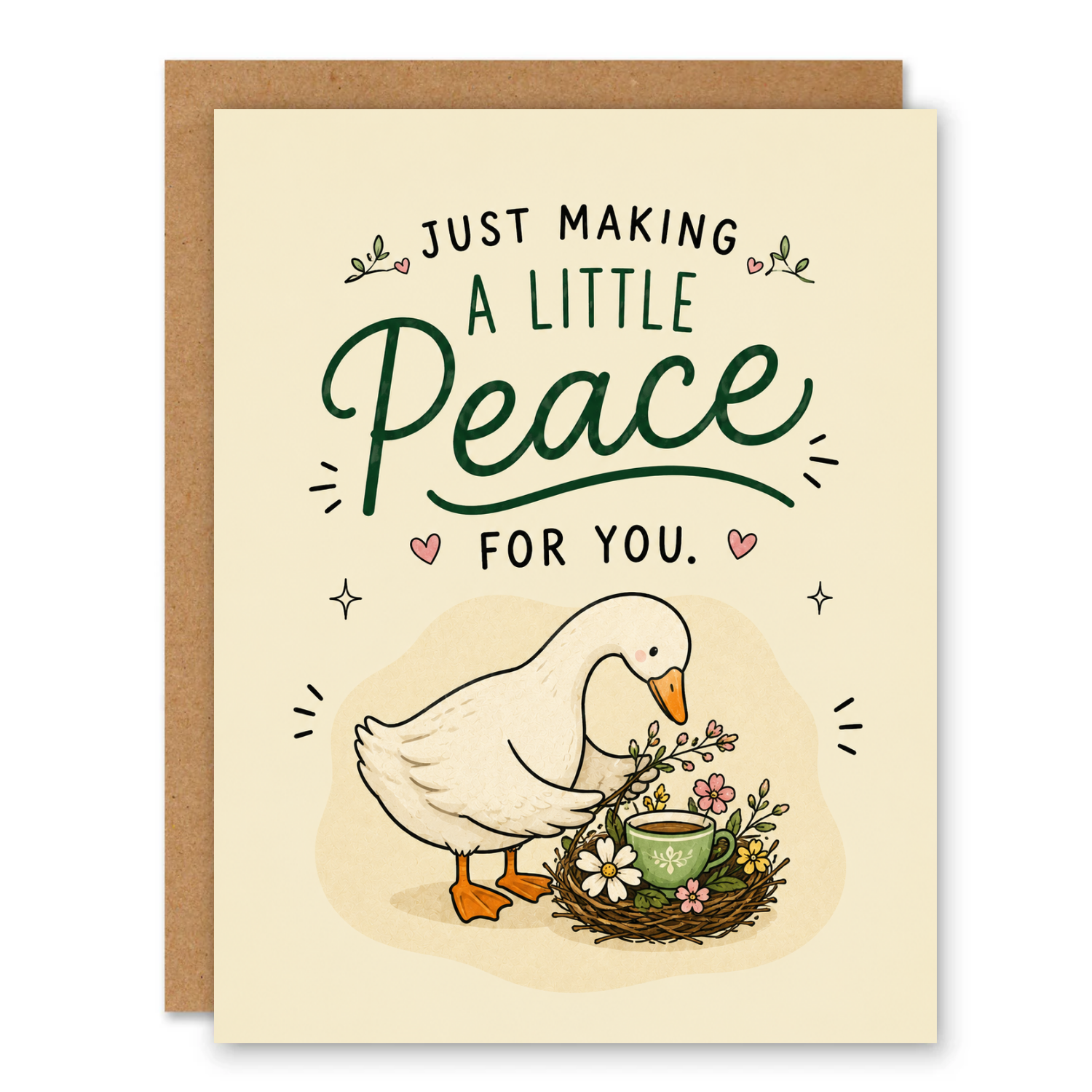 Peace For You Card | Sweet Goose Thinking Of You Card