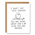 You Are Doing Great Bird Card