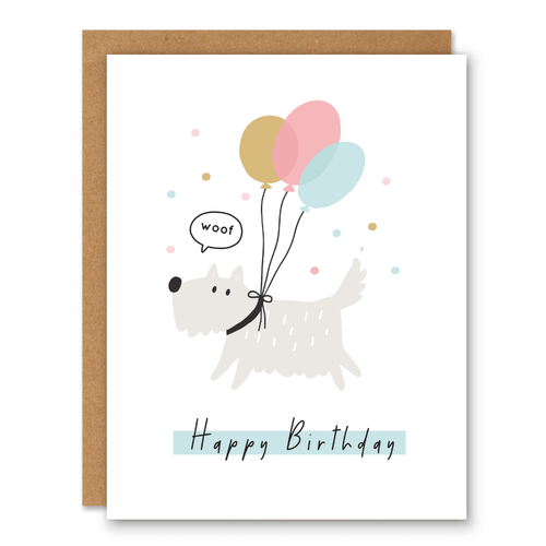 Birthday Woof Birthday Card - Ink and Paper by Aaron