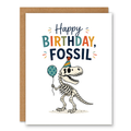 Happy Birthday Fossil Dinosaur Card