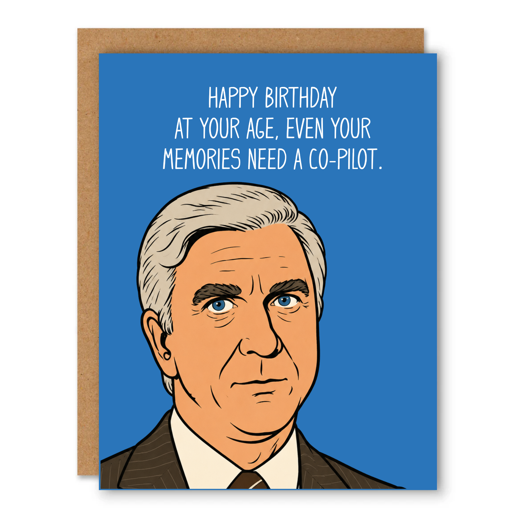 Funny Aging Co-Pilot Birthday Card