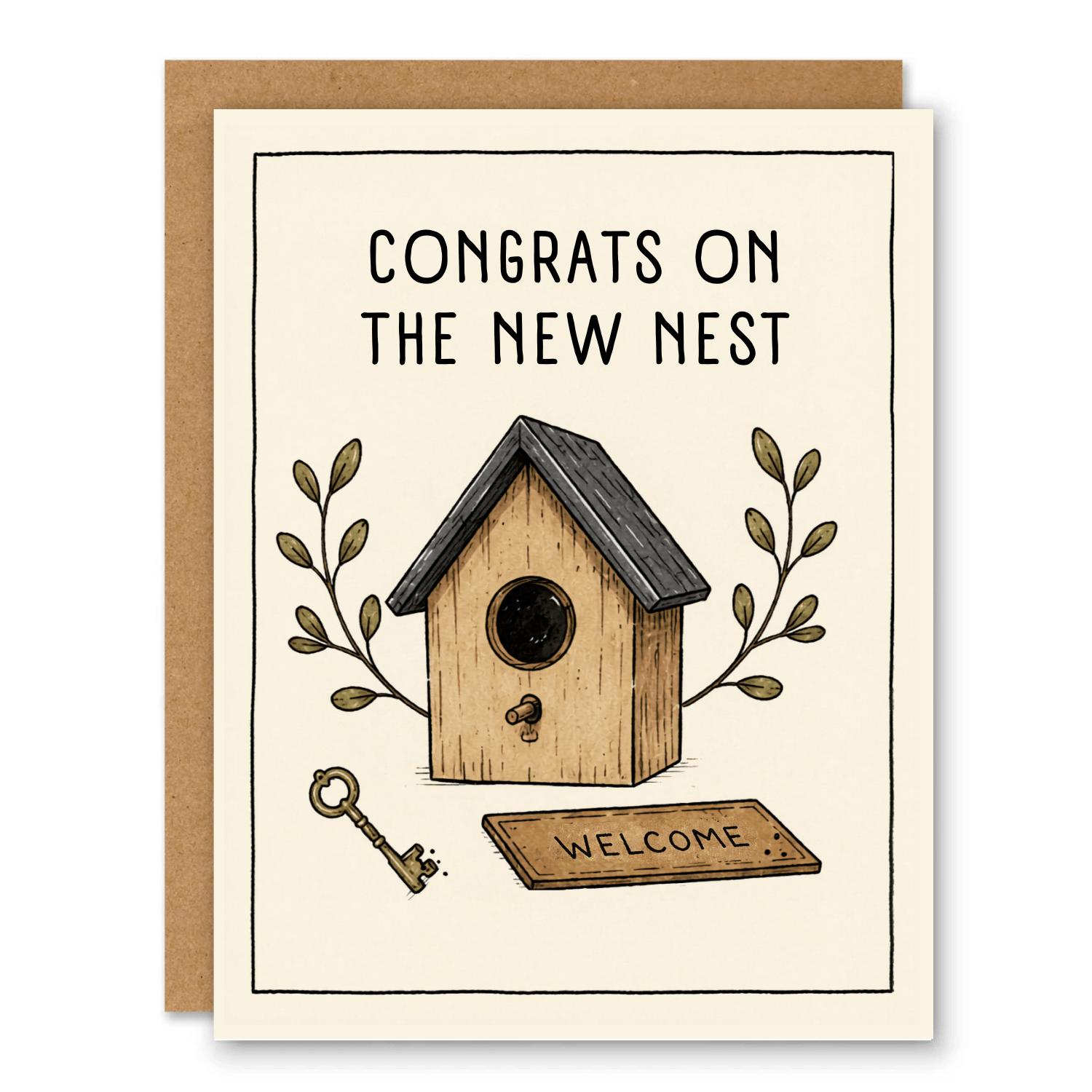 Congrats on the new Nest Card, New Home Greeting Card, - Ink and Paper by Aaron